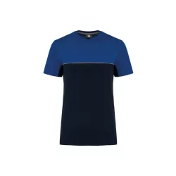   wk304 - Tricou unisex in doua tonuri - Designed to work - [Navy/Royal Blue]