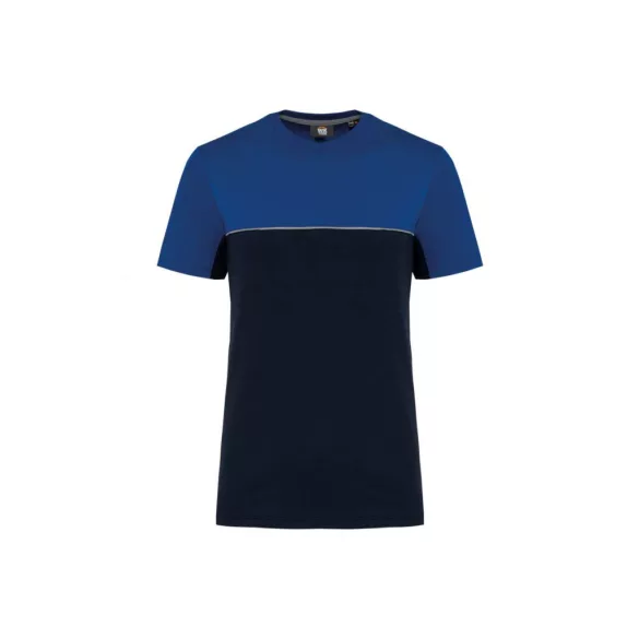 wk304 - Tricou unisex in doua tonuri - Designed to work - [Navy/Royal Blue]
