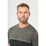wk304 - Tricou unisex in doua tonuri - Designed to work - [Navy/Royal Blue]