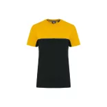 wk304 - Tricou unisex in doua tonuri - Designed to work - [Black/Yellow]