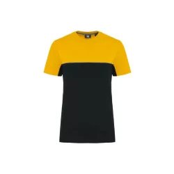   wk304 - Tricou unisex in doua tonuri - Designed to work - [Black/Yellow]
