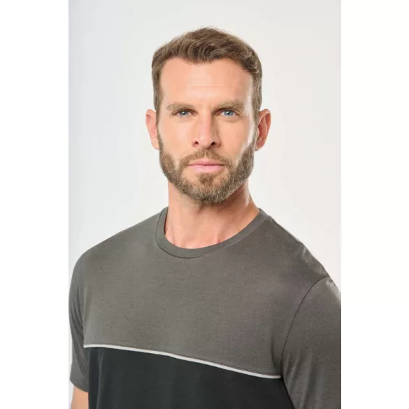 wk304 - Tricou unisex in doua tonuri - Designed to work - [Black/Yellow]