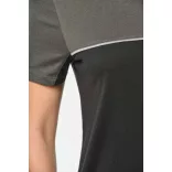 wk304 - Tricou unisex in doua tonuri - Designed to work - [Black/Yellow]