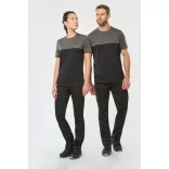 wk304 - Tricou unisex in doua tonuri - Designed to work - [Black/Yellow]