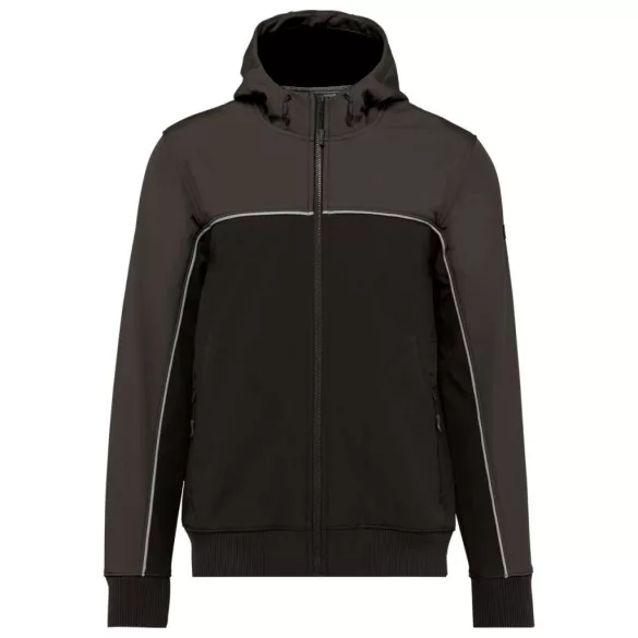wk450 - Jacheta softshell unisex cu 3 straturi in 2 culori BIONIC [Black/Dark Grey]