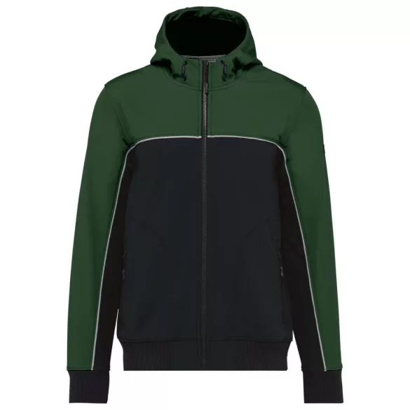 wk450 - Jacheta softshell unisex cu 3 straturi in 2 culori BIONIC [Black/Forest Green]