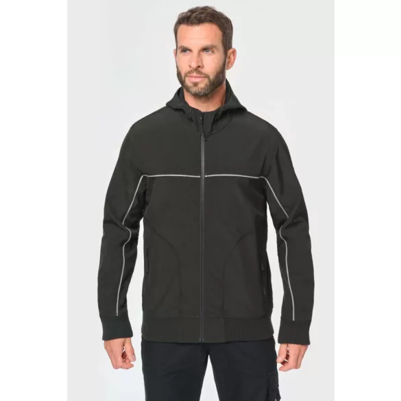 wk450 - Jacheta softshell unisex cu 3 straturi in 2 culori BIONIC [Black/Orange]