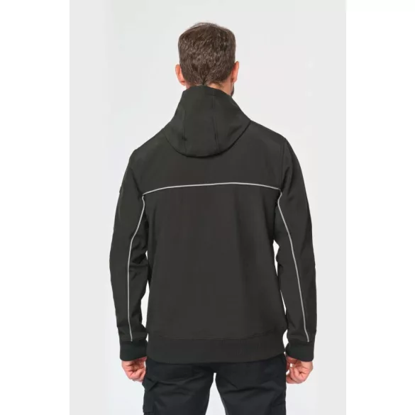 wk450 - Jacheta softshell unisex cu 3 straturi in 2 culori BIONIC [Black/Orange]