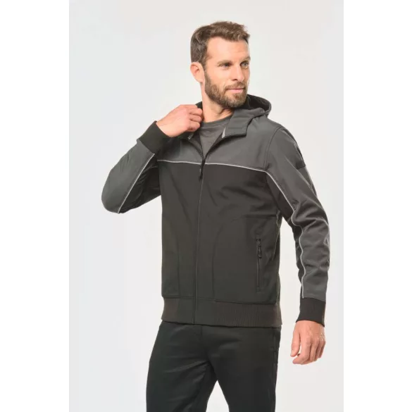 wk450 - Jacheta softshell unisex cu 3 straturi in 2 culori BIONIC [Navy/Dark Grey]