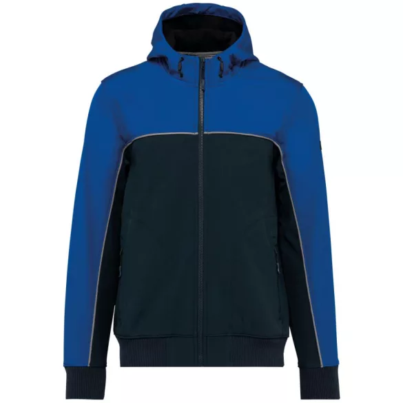 wk450 - Jacheta softshell unisex cu 3 straturi in 2 culori BIONIC [Navy/Royal Blue]