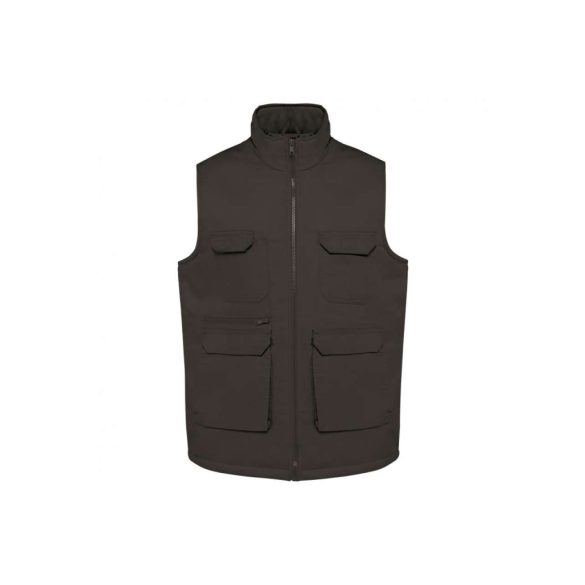 wk607dg - Vesta unisex cu buzunare multiple WK [Dark Grey]