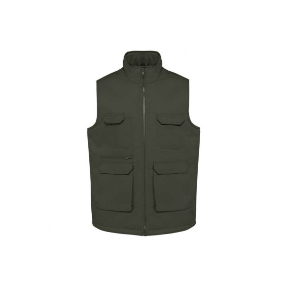 wk607dk - Vesta unisex cu buzunare multiple WK [Dark Khaki]